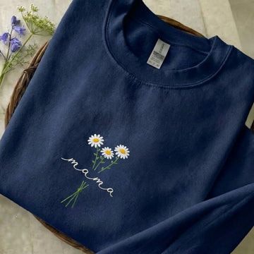 Custom Mama Embroidered Sweatshirt