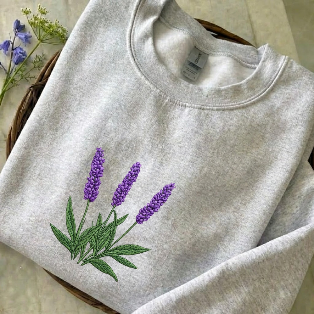Vintage Lavender Flower Sweatshirt