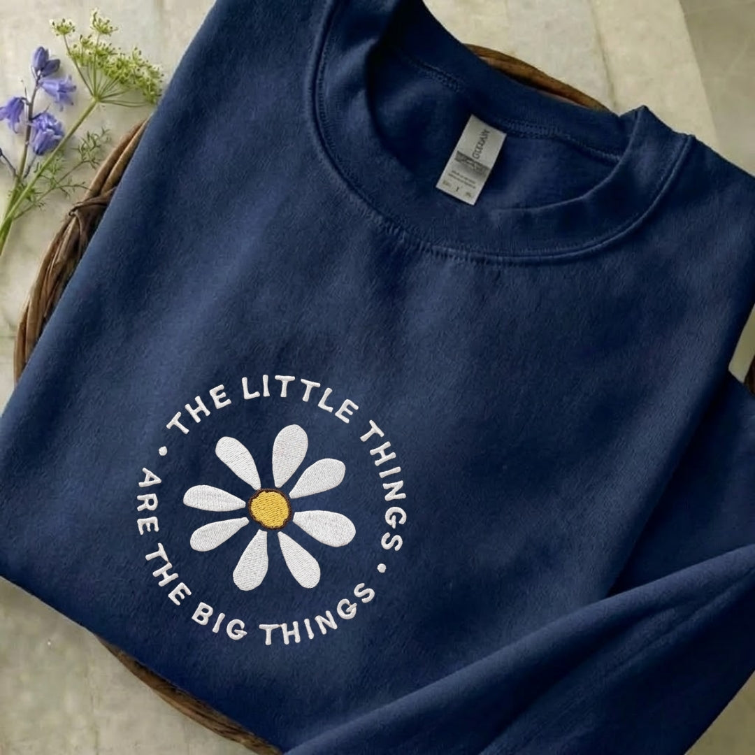The Little Things Embroidered Sweatshirt