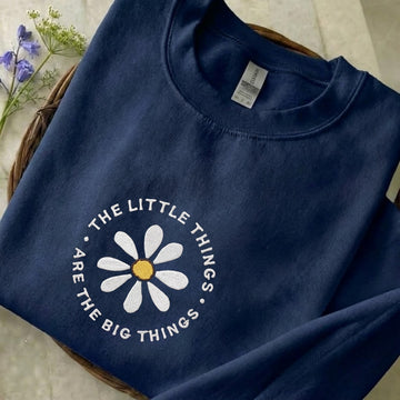 The Little Things Embroidered Sweatshirt