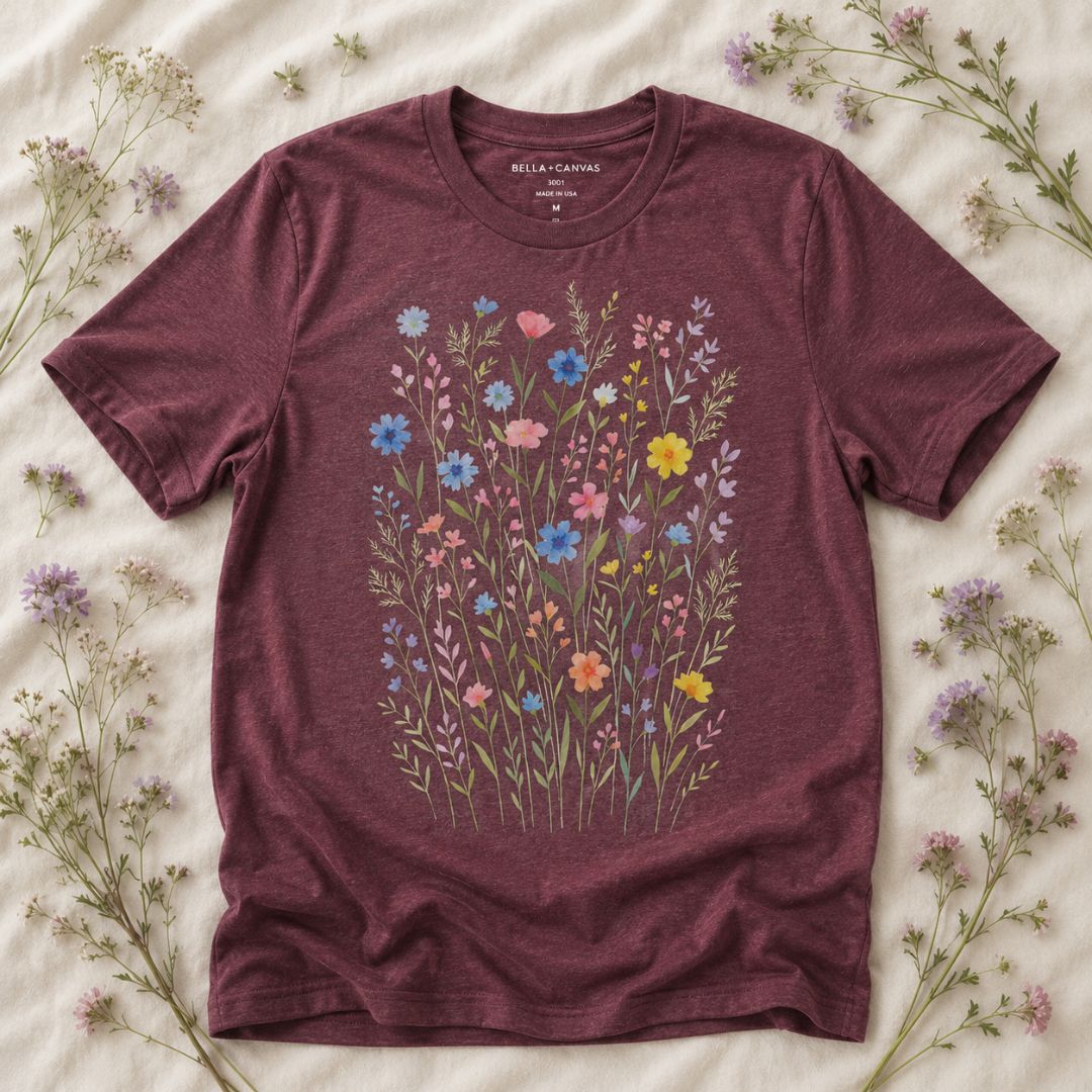 Wildflower Meadow T-shirt, Blooming Meadow Shirt