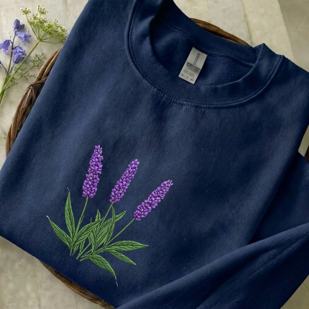 Vintage Lavender Flower Sweatshirt