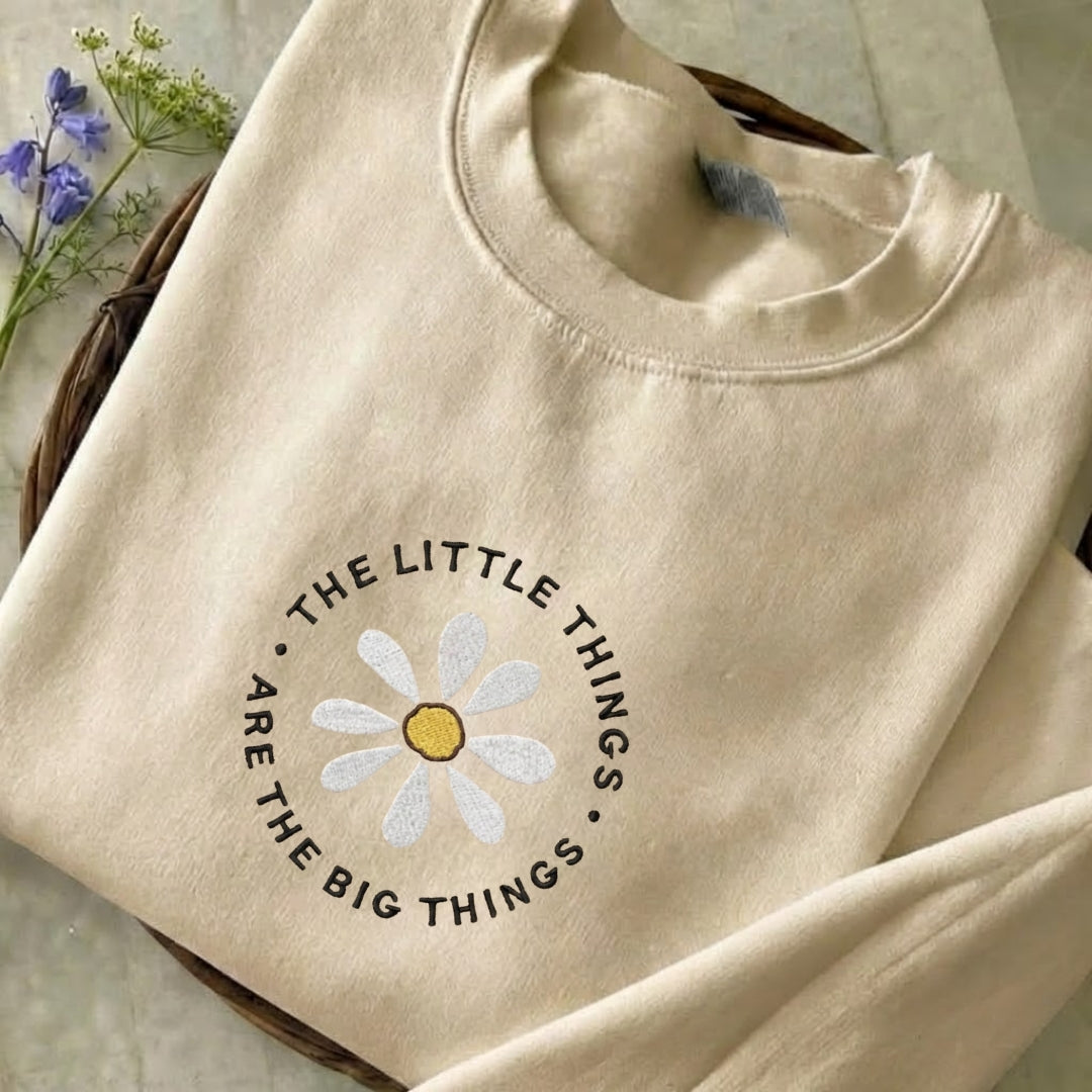 The Little Things Embroidered Sweatshirt