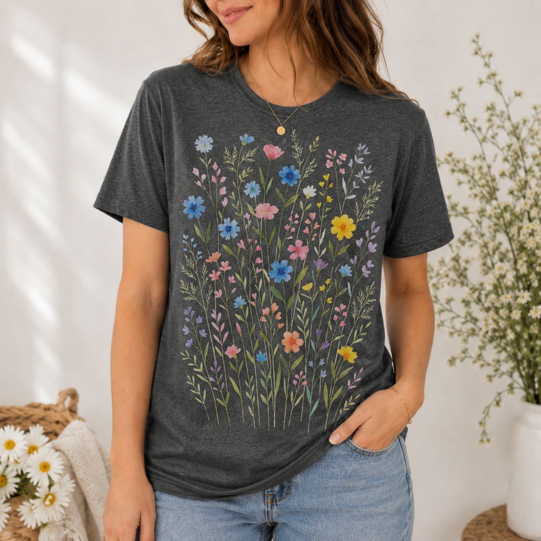Wildflower Meadow T-shirt, Blooming Meadow Shirt