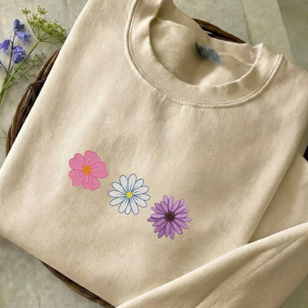 Bloom in Her Power Embroidered Sweatshirt
