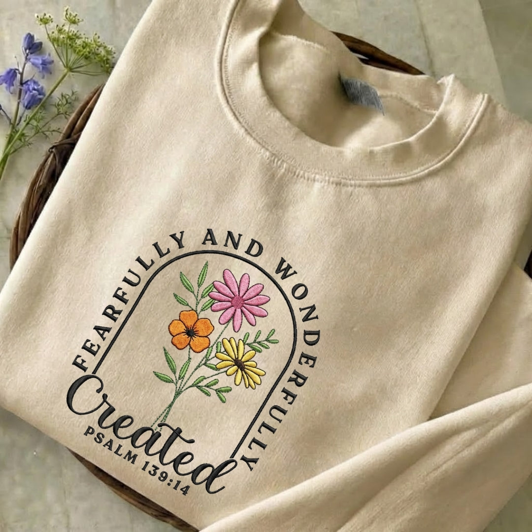 Fearfully and Wonderfully Embroidered Sweatshirt
