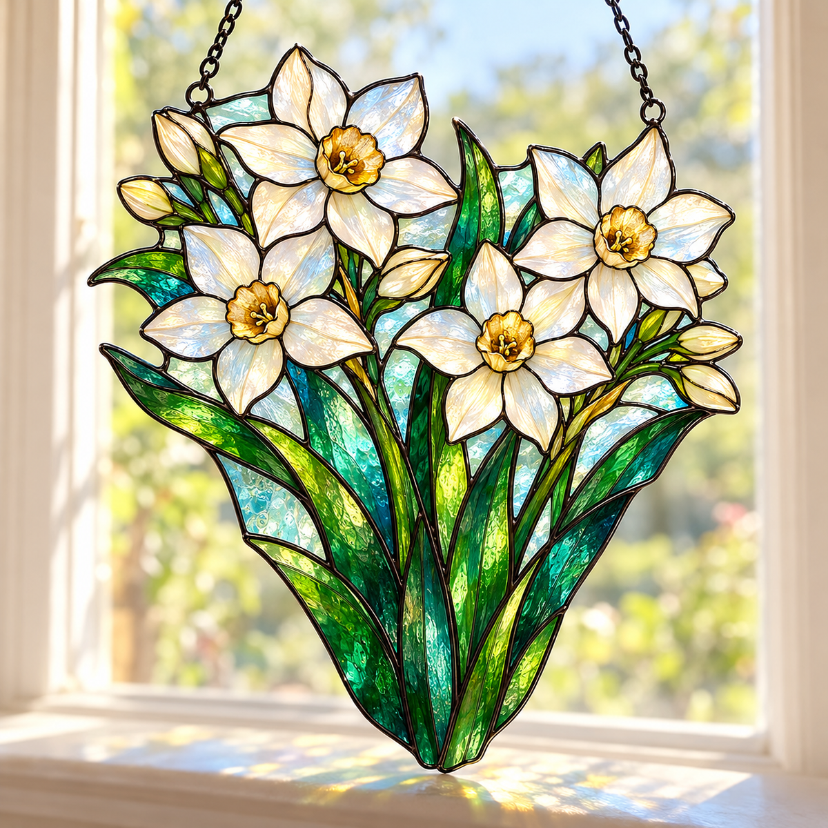 Birth Month Flower Stained Glass Suncatcher | Made From Glass