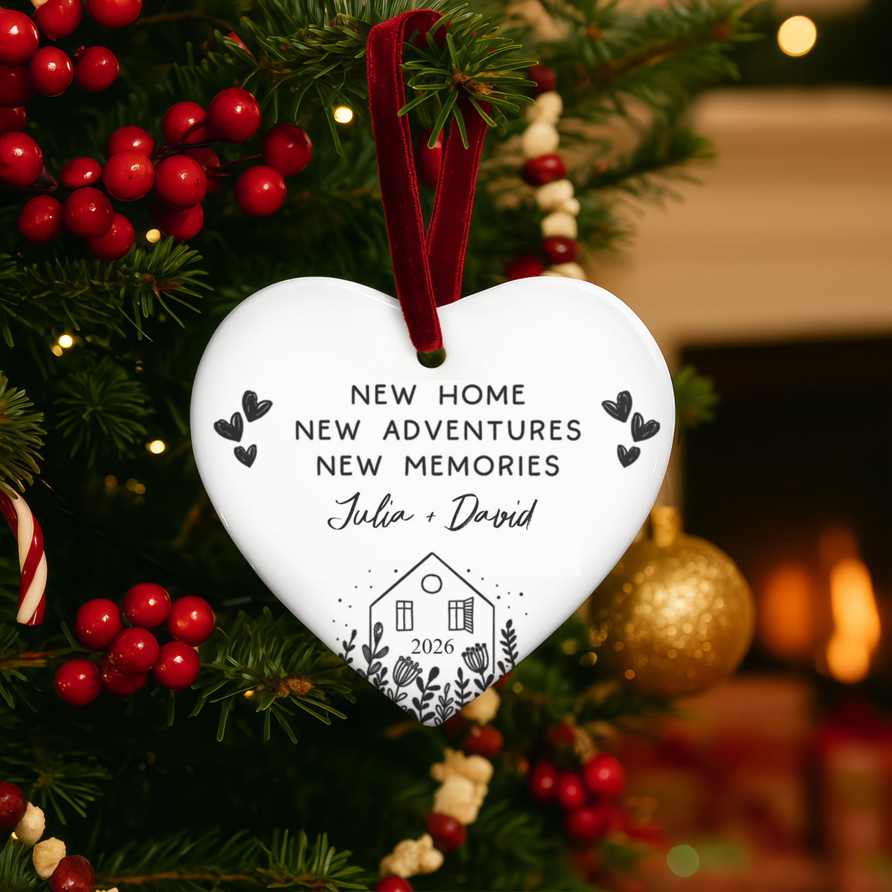 New Home Ornament 2026 — Personalized Housewarming Keepsake