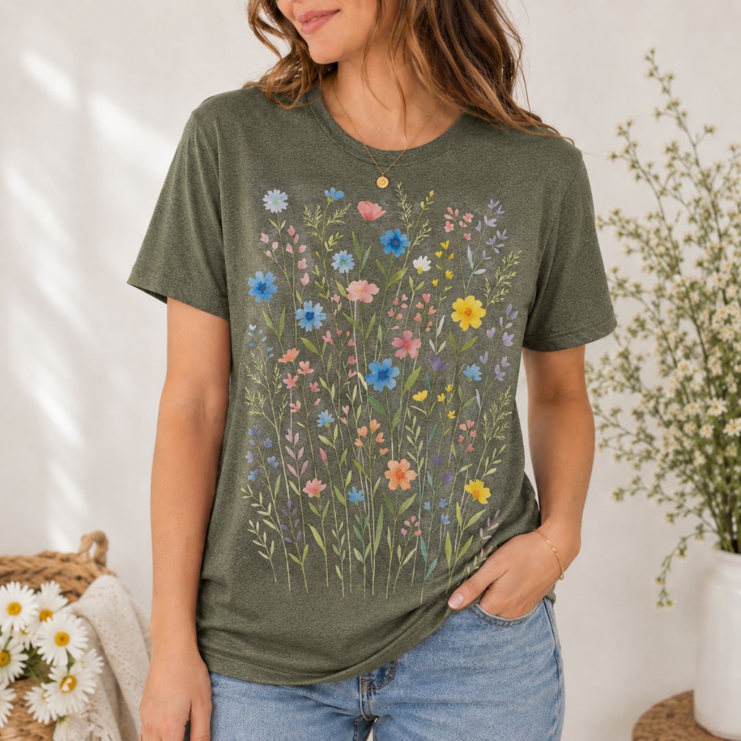 Wildflower Meadow T-shirt, Blooming Meadow Shirt