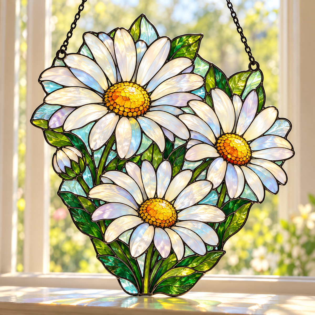 Birth Month Flower Stained Glass Suncatcher | Made From Glass