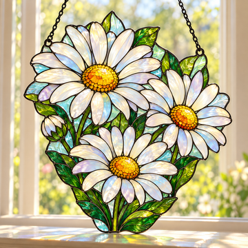 Birth Month Flower Stained Glass Suncatcher | Made From Glass