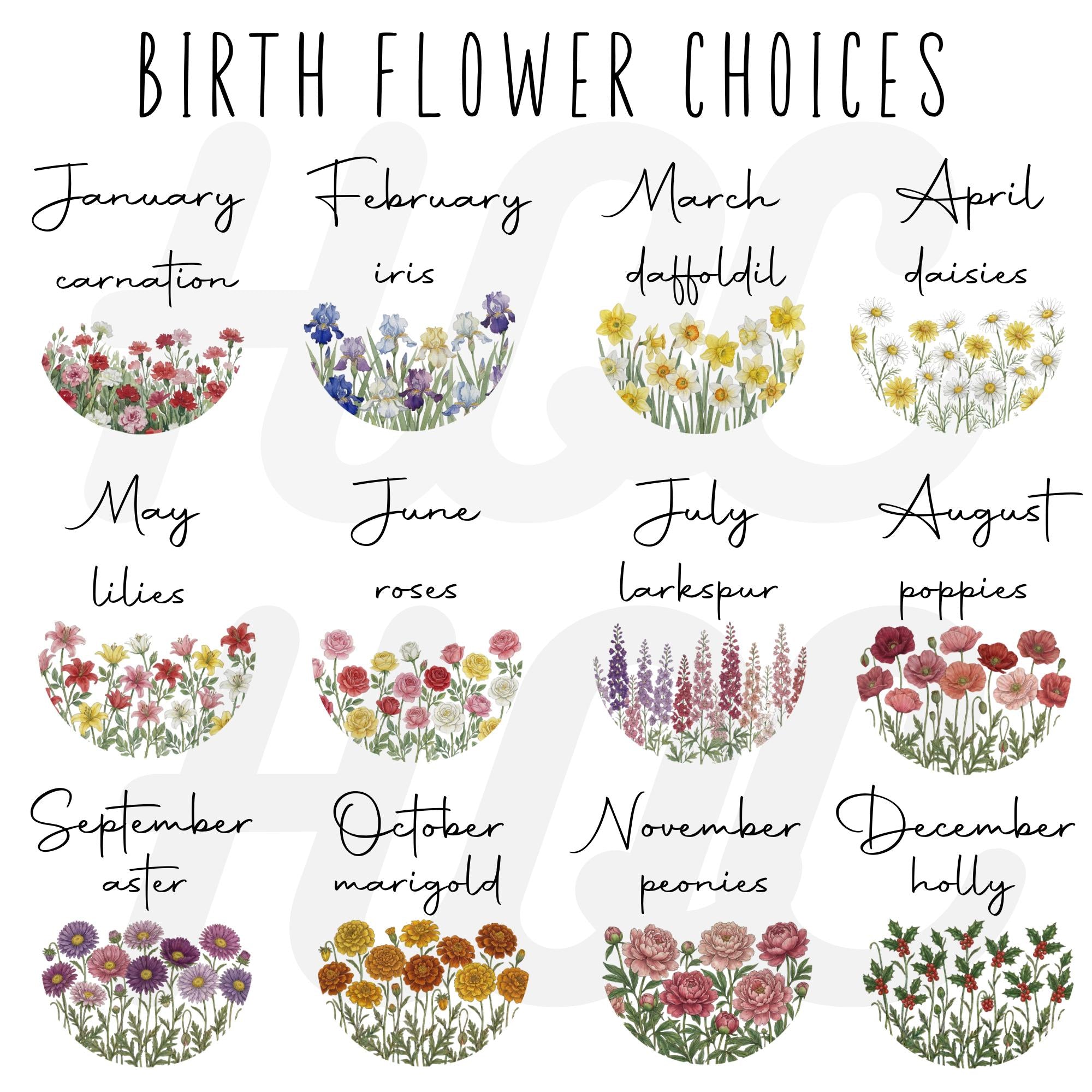 Personalized Watercolor Birth Month Flower Ring Trinket Dish | Birthday Jewelry Dish | Wedding Bridesmaid Gift