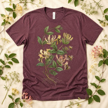 Honeysuckle Garden T-shirt, Vintage Honeysuckle Shirt
