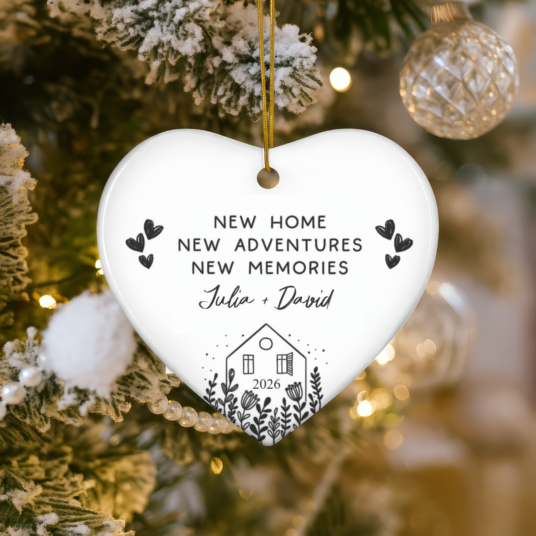 New Home Ornament 2026 — Personalized Housewarming Keepsake