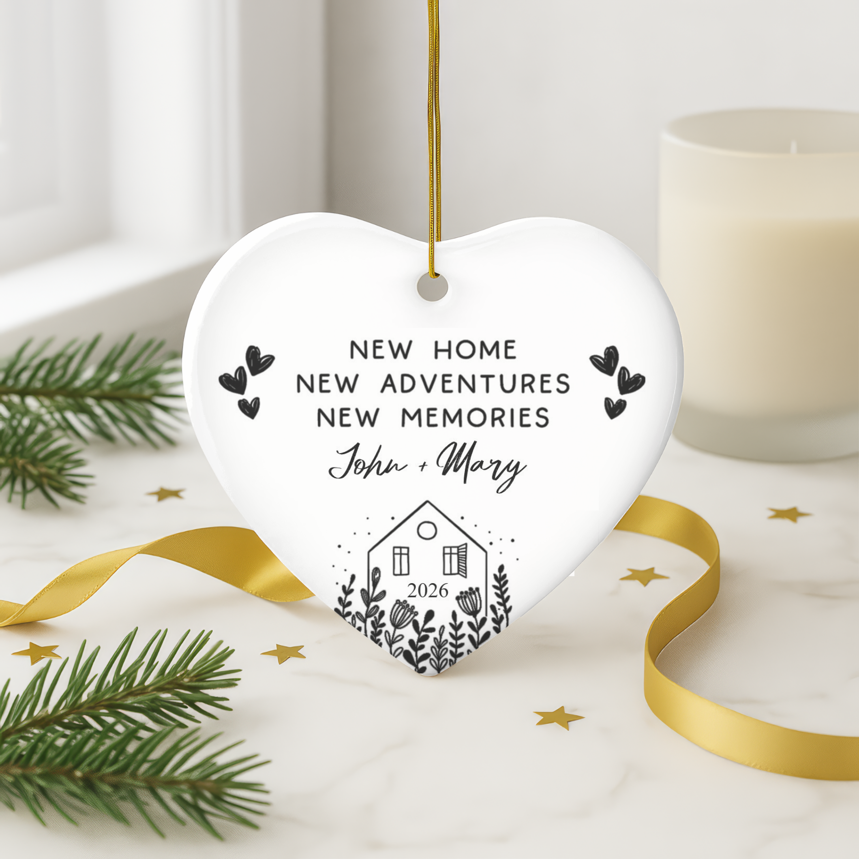 New Home Ornament 2026 — Personalized Housewarming Keepsake