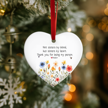 Personalized Floral Heart Ornament | Best Friend Keepsake Gift 2026