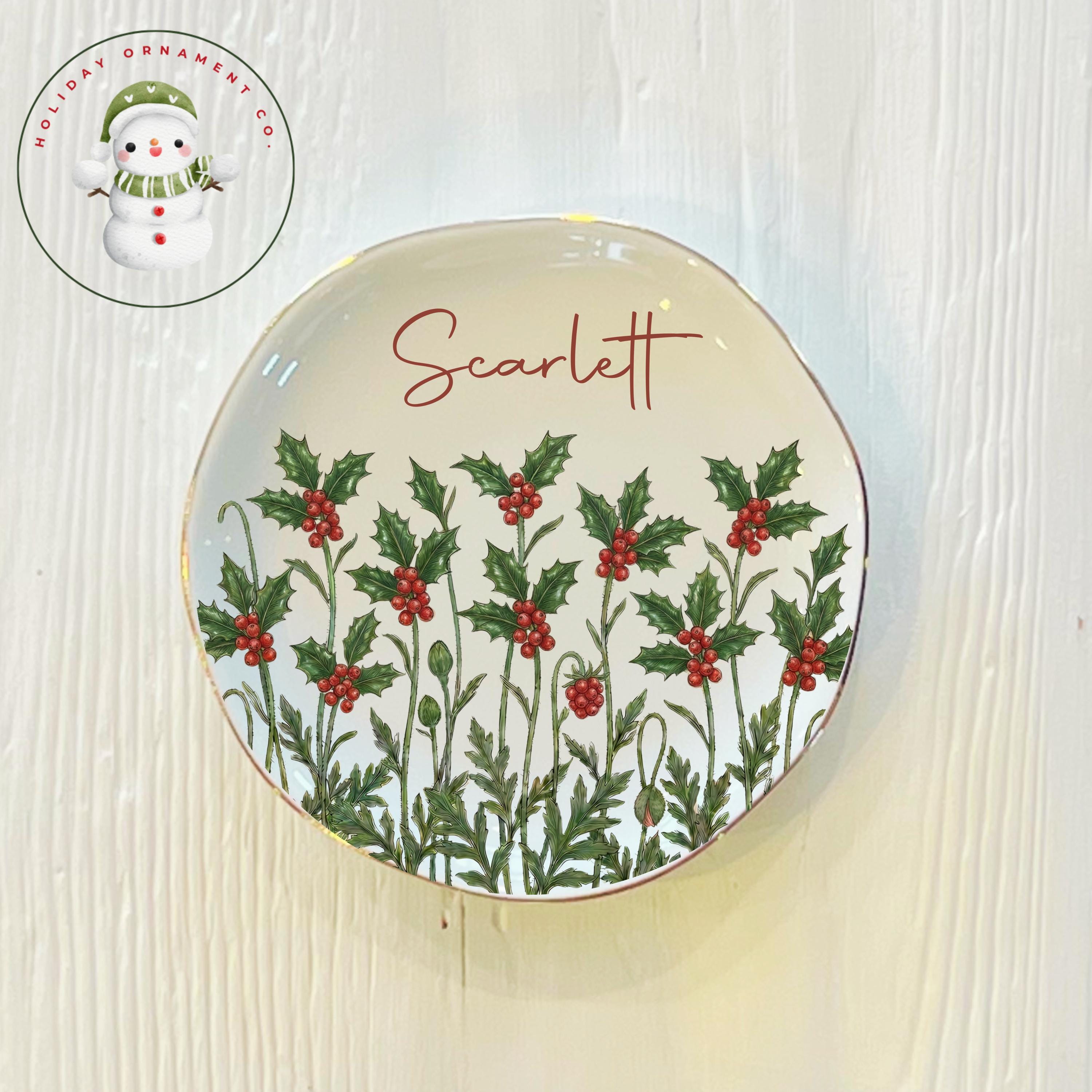 Personalized Watercolor Birth Month Flower Ring Trinket Dish | Birthday Jewelry Dish | Wedding Bridesmaid Gift