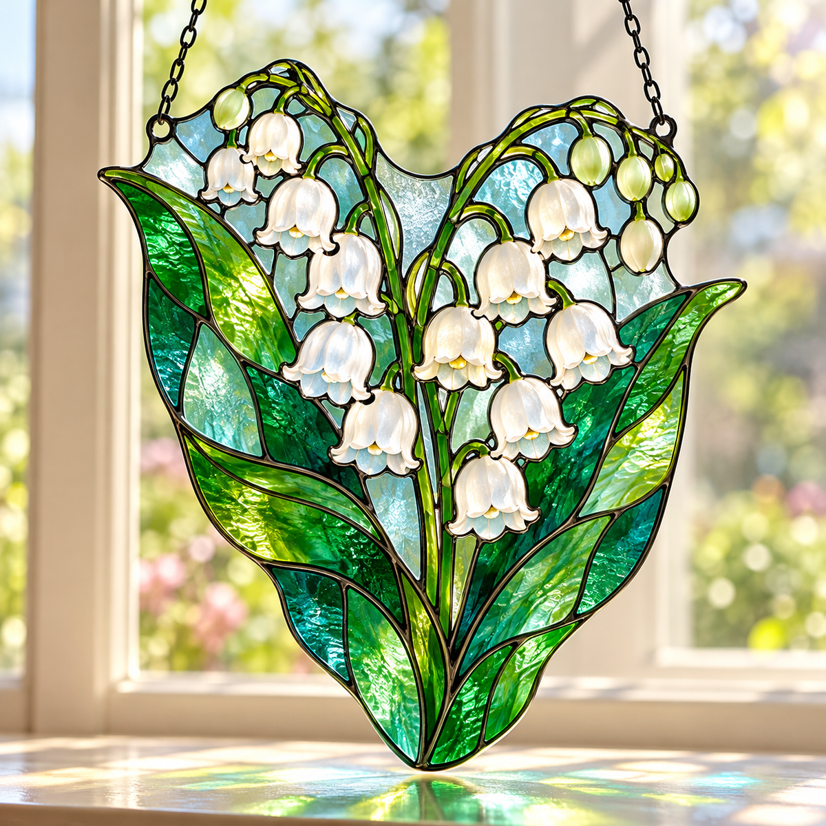 Birth Month Flower Stained Glass Suncatcher | Made From Glass