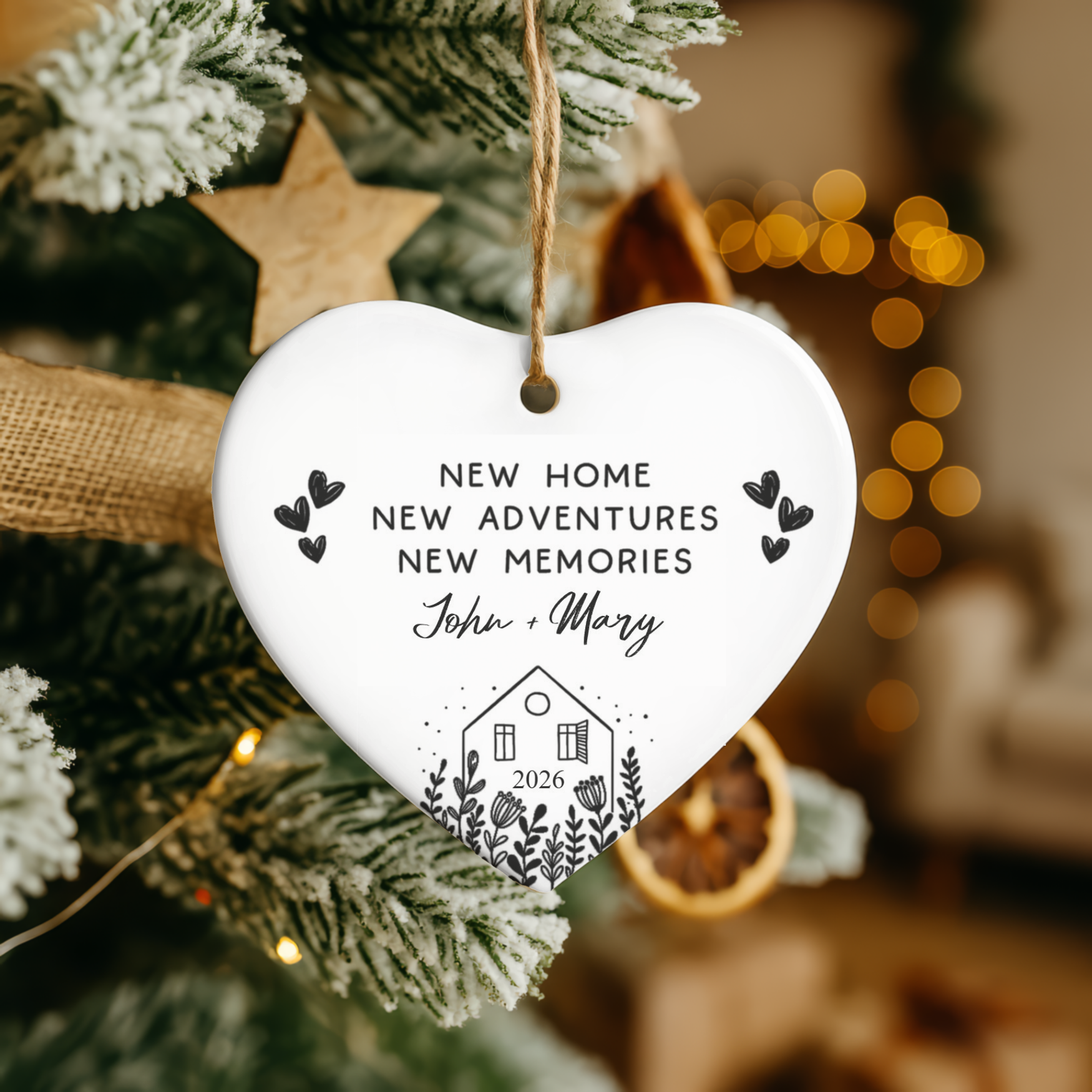 New Home Ornament 2026 — Personalized Housewarming Keepsake