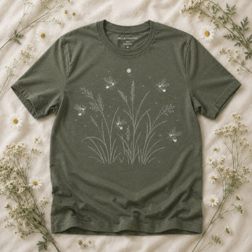 Firefly Meadow T-Shirt, Moonlit Firefly Shirt