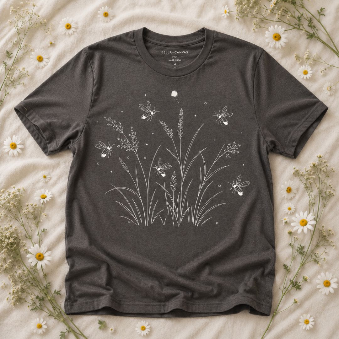 Firefly Meadow T-Shirt, Moonlit Firefly Shirt