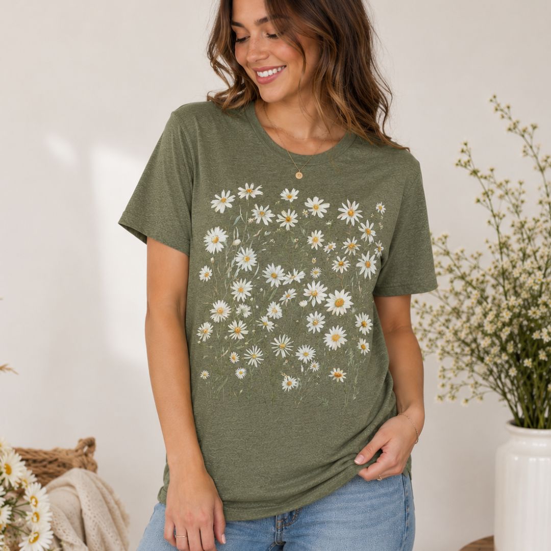 Daisy Garden T-shirt, Gift For Daisy Lovers