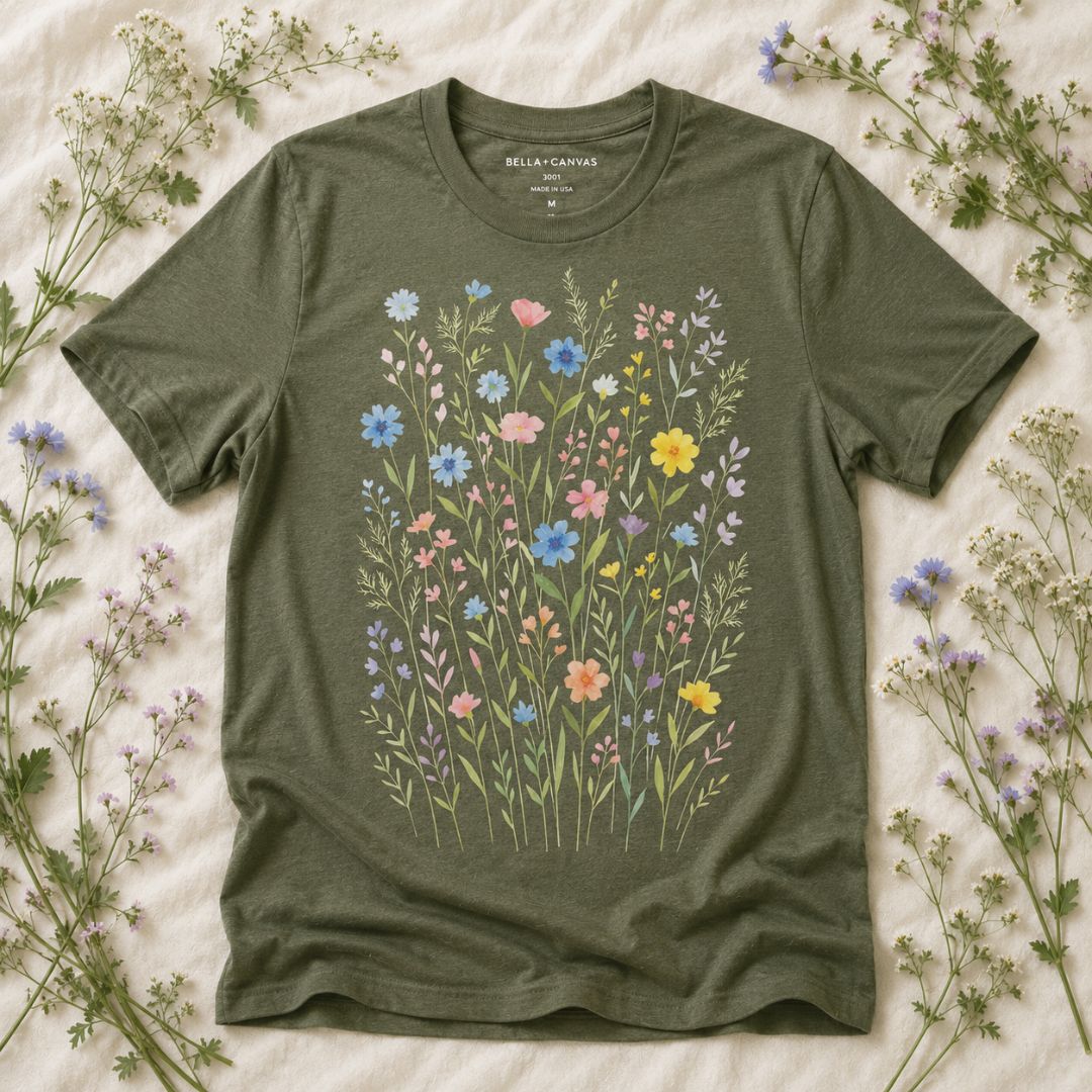Wildflower Meadow T-shirt, Blooming Meadow Shirt