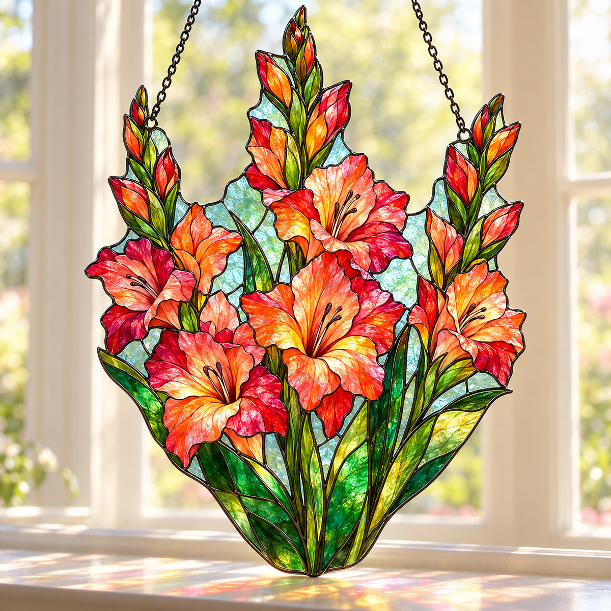 Birth Month Flower Stained Glass Suncatcher | Made From Glass