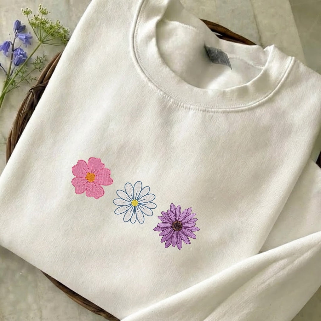 Bloom in Her Power Embroidered Sweatshirt
