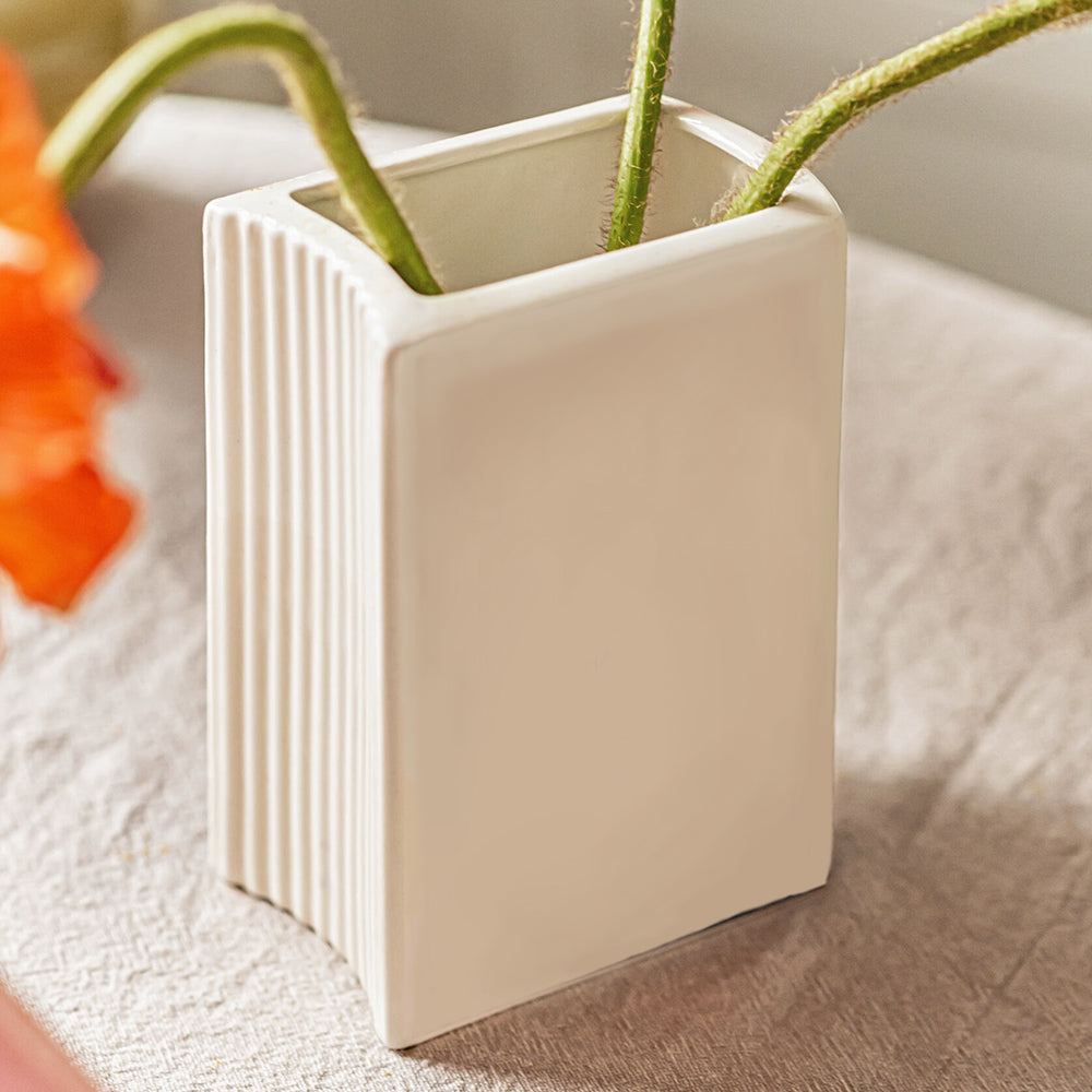 Personalized Ceramic Book Vase | Custom Wedding Love Story Flower Vase