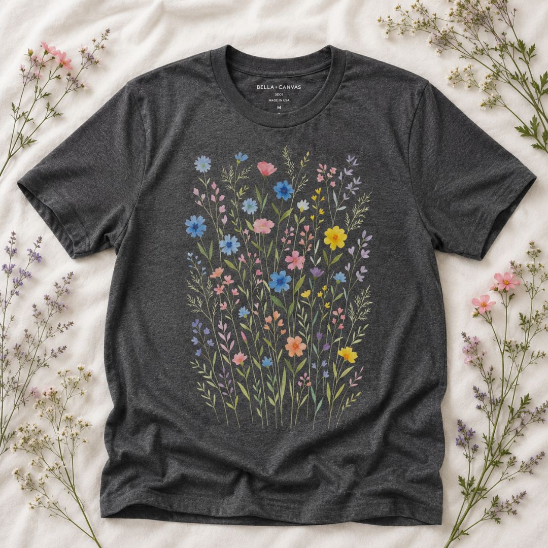 Wildflower Meadow T-shirt, Blooming Meadow Shirt