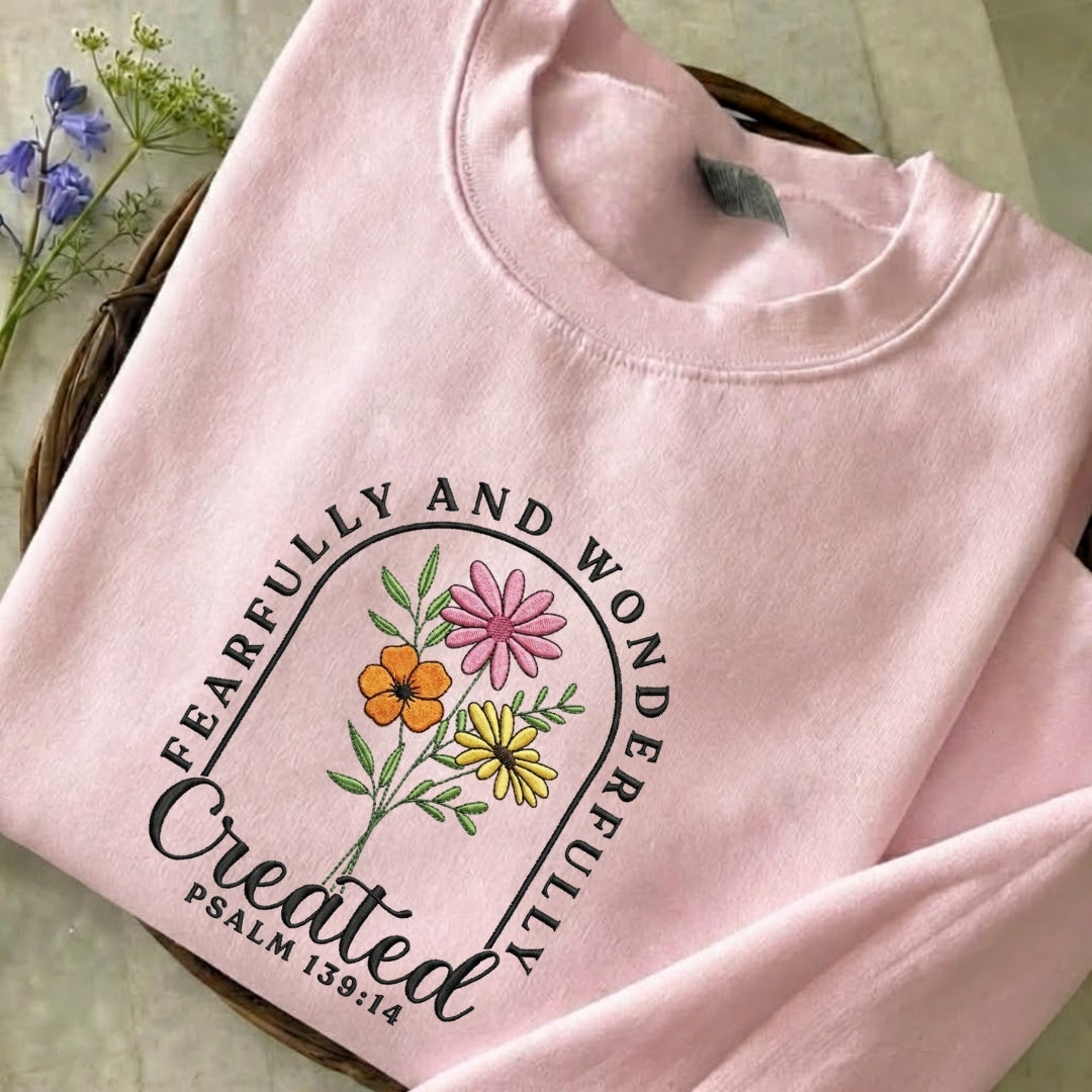 Fearfully and Wonderfully Embroidered Sweatshirt