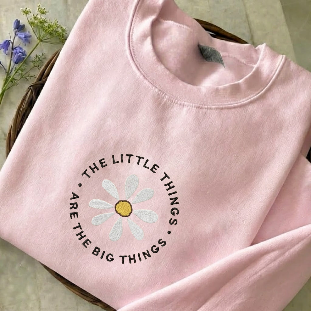 The Little Things Embroidered Sweatshirt