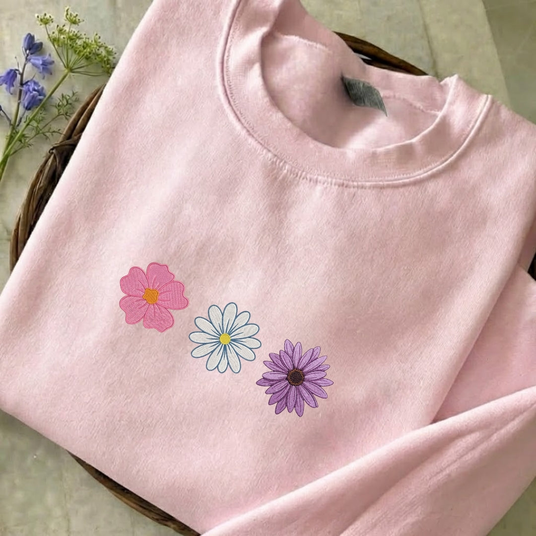 Bloom in Her Power Embroidered Sweatshirt
