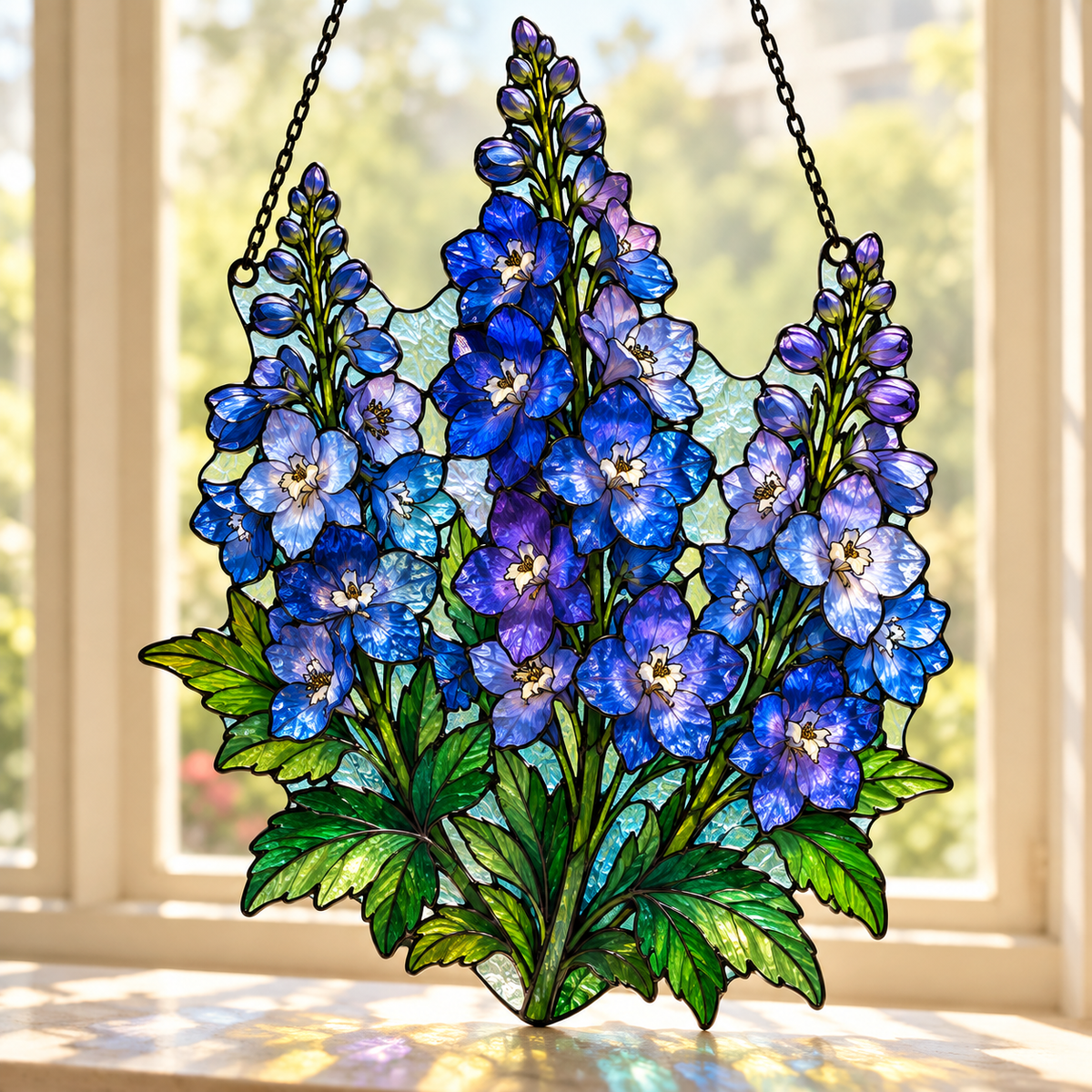 Birth Month Flower Stained Glass Suncatcher | Made From Glass