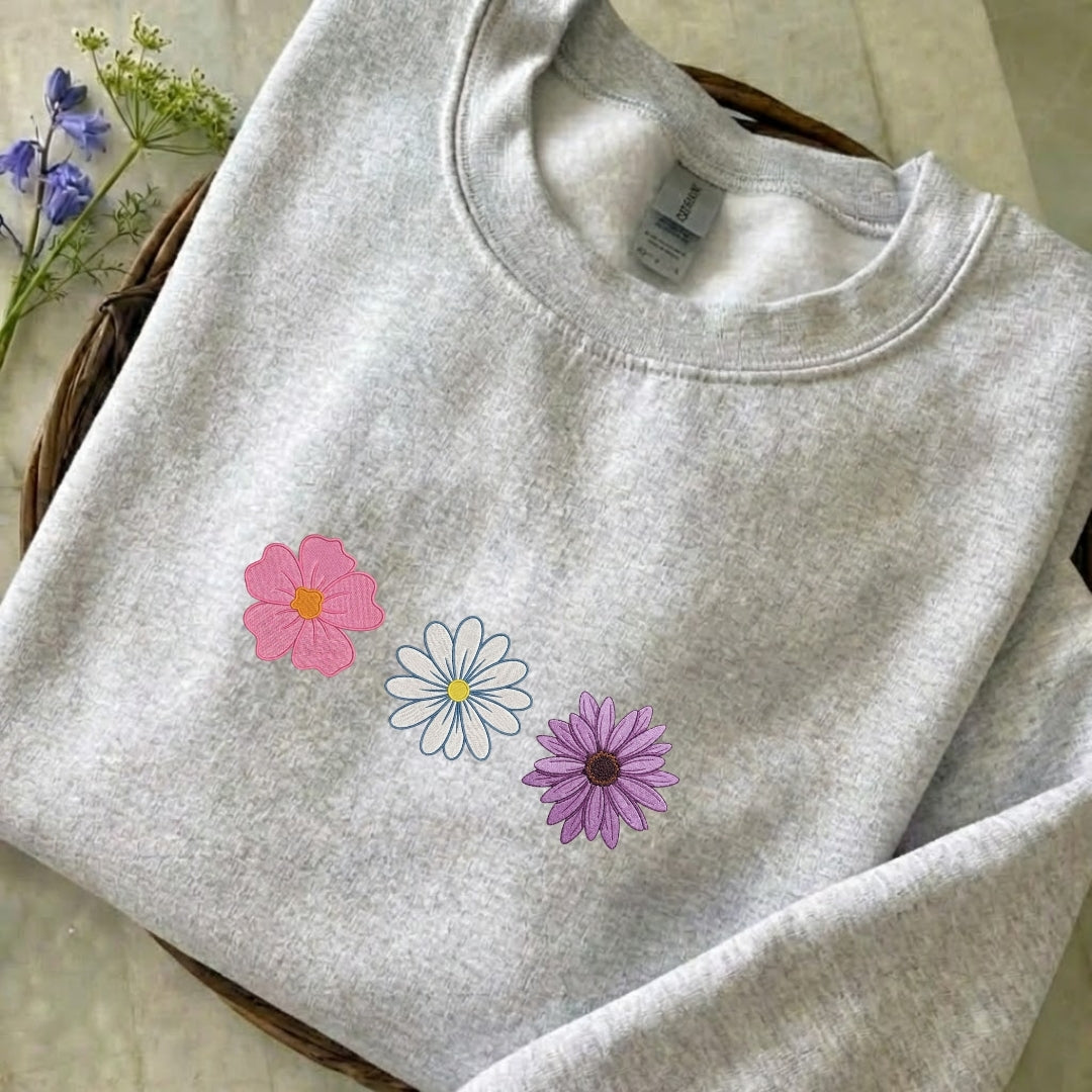 Bloom in Her Power Embroidered Sweatshirt