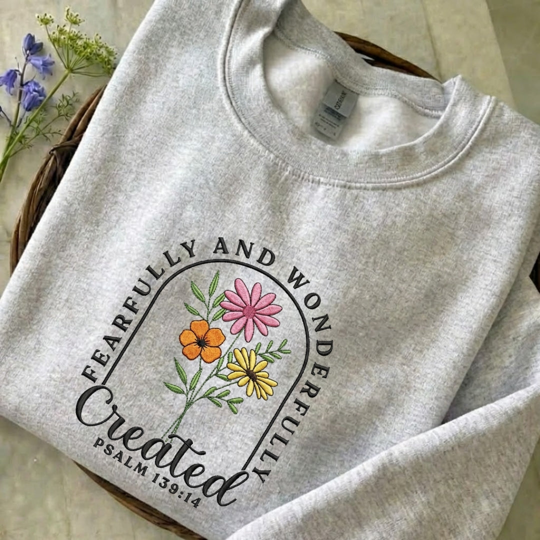 Fearfully and Wonderfully Embroidered Sweatshirt