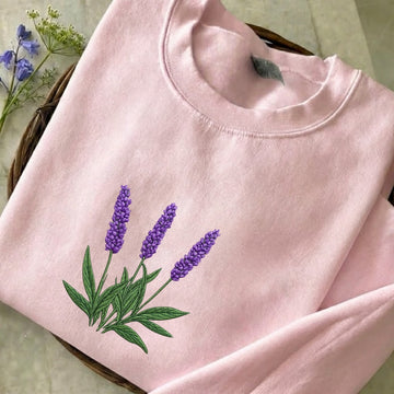 Vintage Lavender Flower Sweatshirt