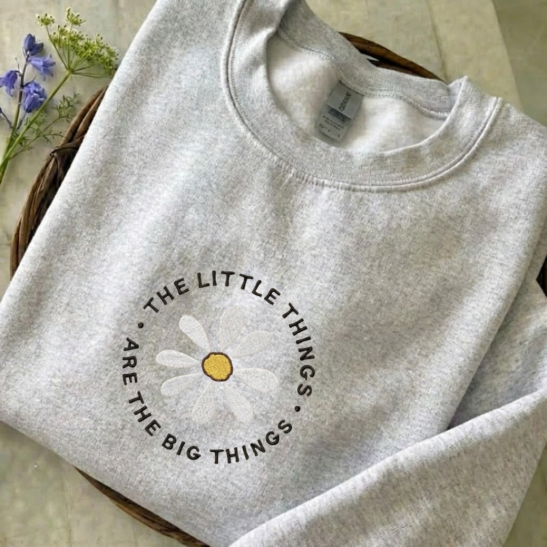 The Little Things Embroidered Sweatshirt