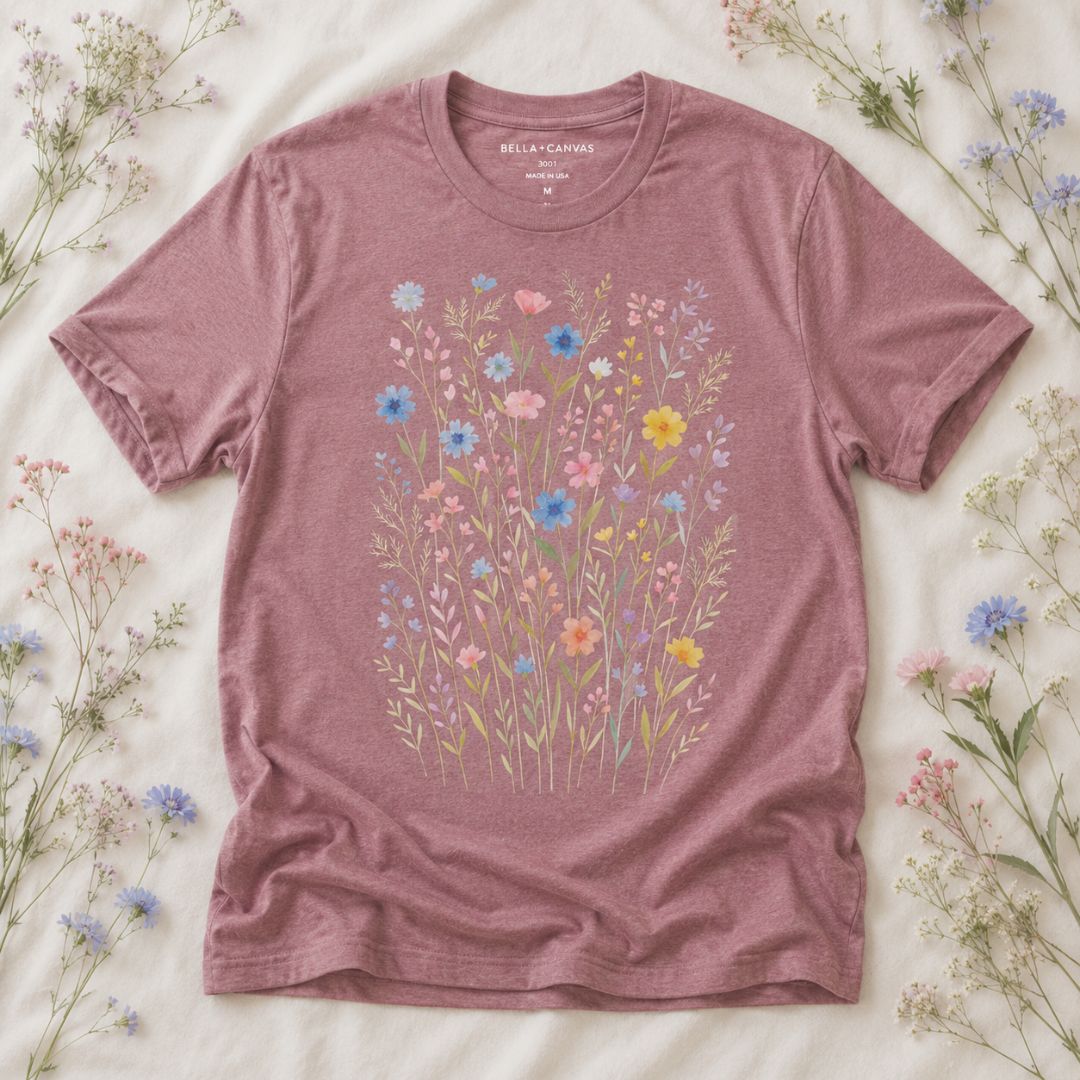 Wildflower Meadow T-shirt, Blooming Meadow Shirt