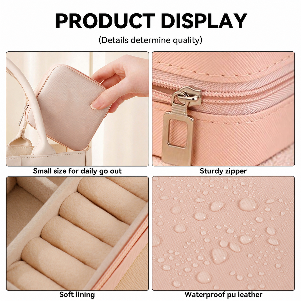 Personalized Floral Travel Jewelry Case | Custom Name