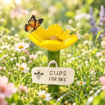 Bee Watering Cup – Flower Pollinator Feeder for Garden