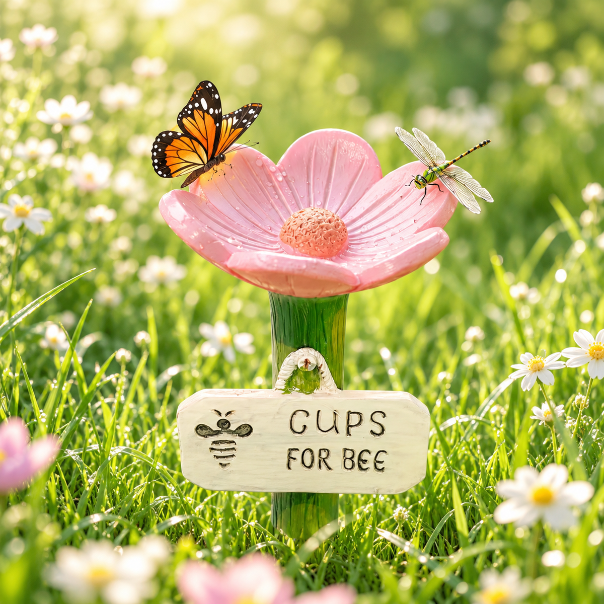 Bee Watering Cup – Flower Pollinator Feeder for Garden