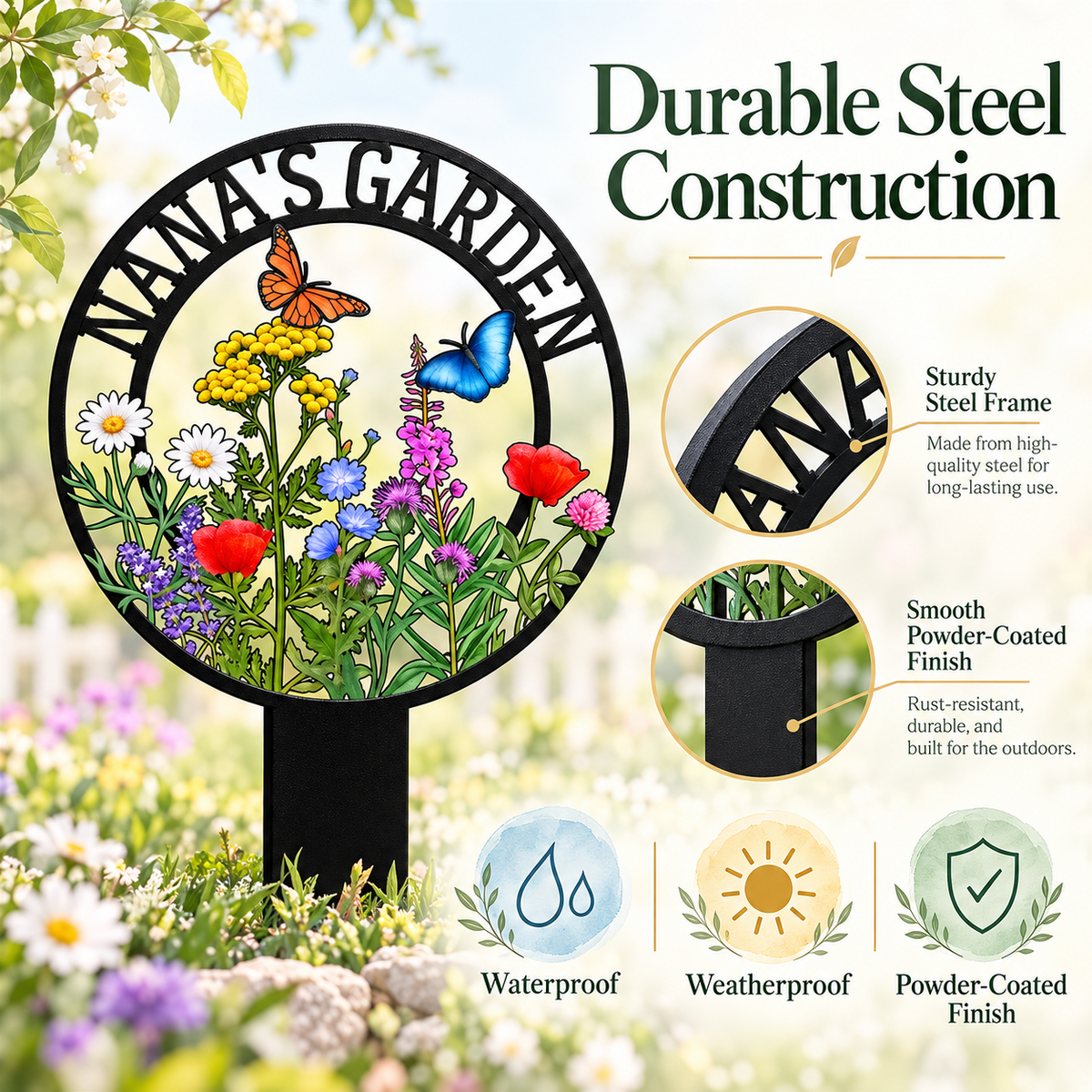 Personalized garden sign quality comparison