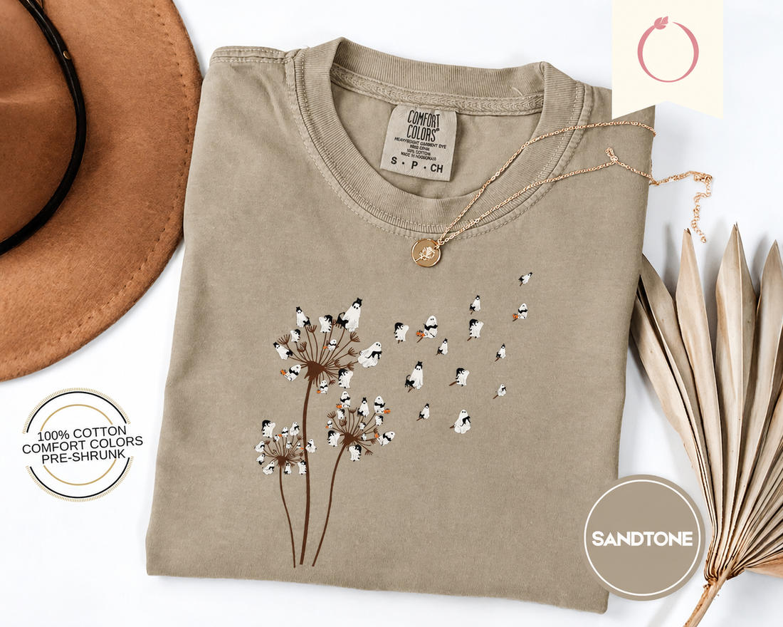 Ghost Dandelion Tee | Comfort Colors 1717 Heavyweight Garment-Dyed