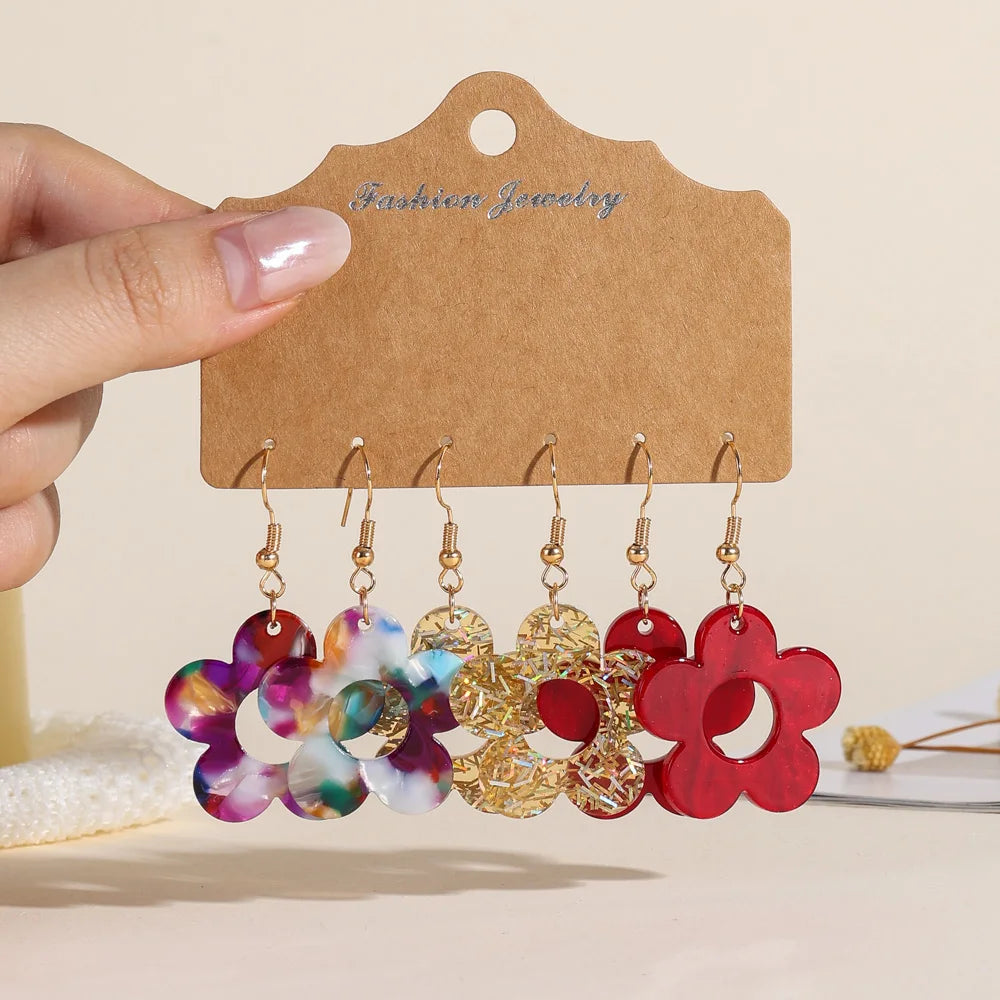 [GIVEAWAY] - New Colorful Sequin Flower Pendant Earrings Set