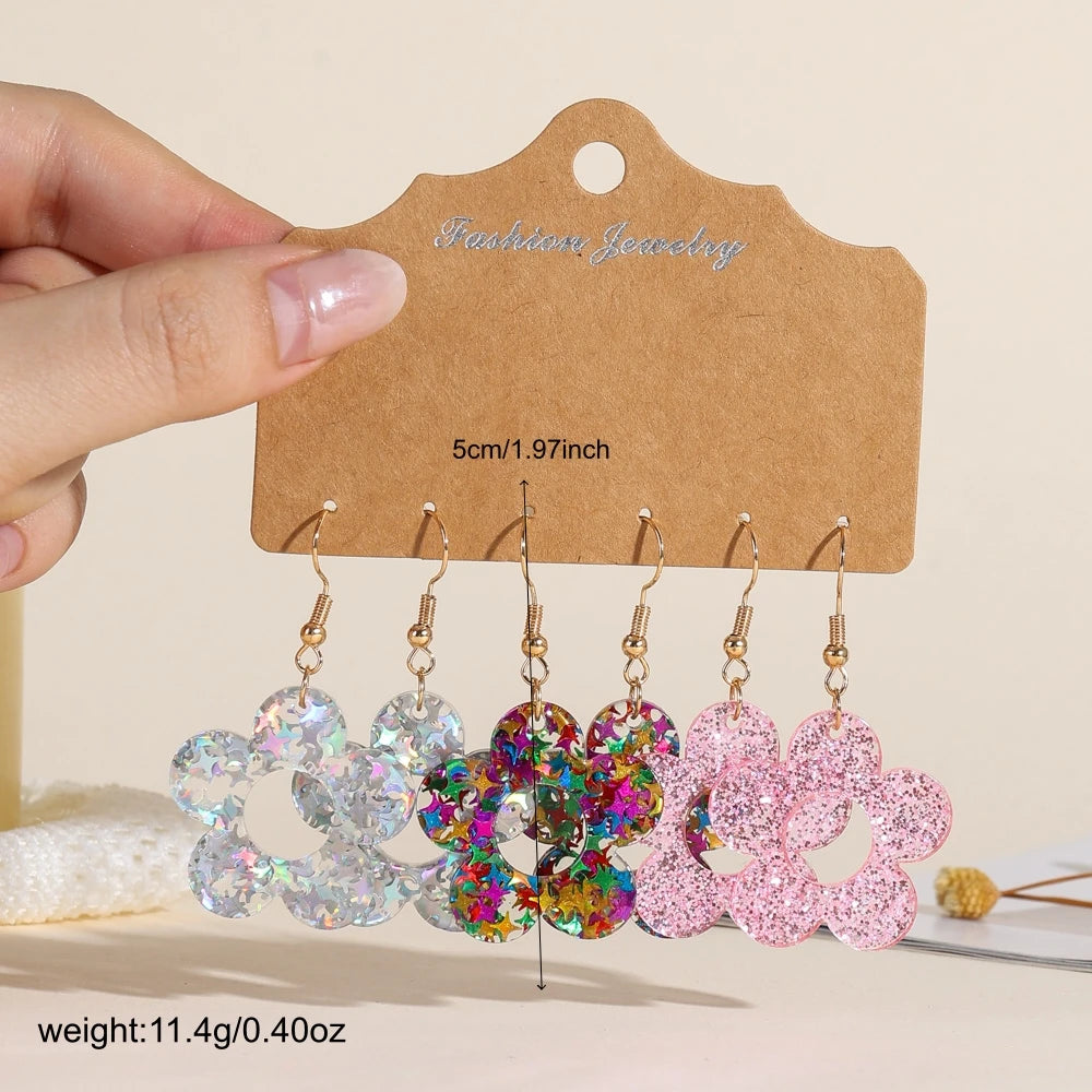 [GIVEAWAY] - New Colorful Sequin Flower Pendant Earrings Set