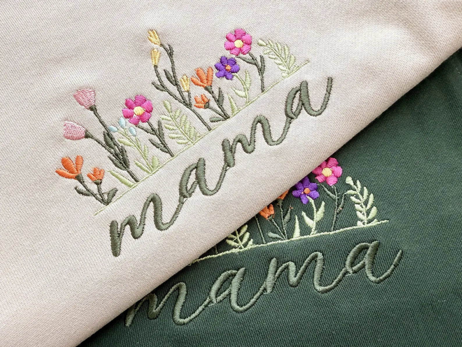 Custom Mama Embroidered Sweatshirt