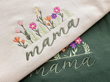 Custom Mama Embroidered Sweatshirt