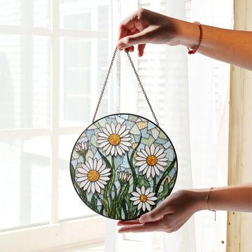 Daisy Stained Glass Suncatcher